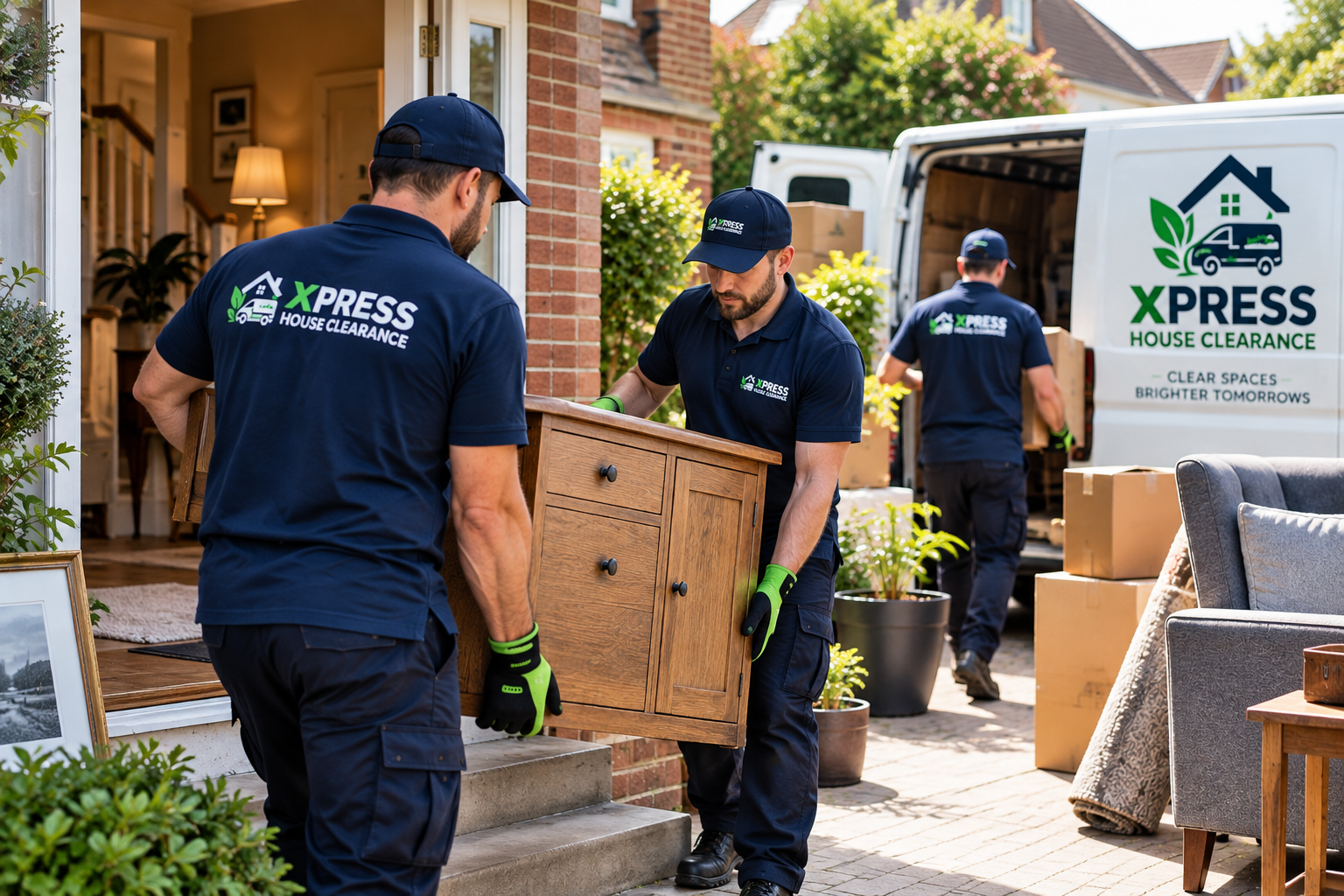 Xpress House Clearance team carefully removing furniture